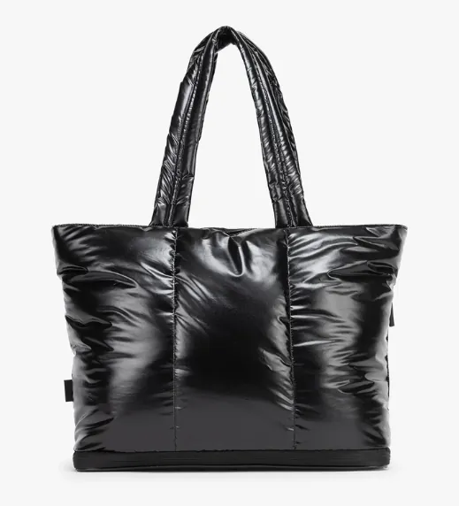 Luka Expandable Laptop Tote in Glazed Black
